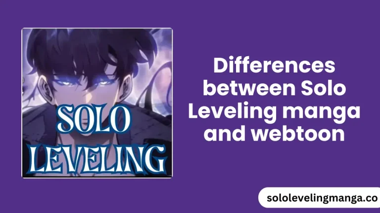 Differences between Solo Leveling manga and webtoon